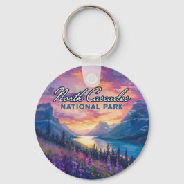 Nationaal park Washington Vintage Noord-Cascades Sleutelhanger