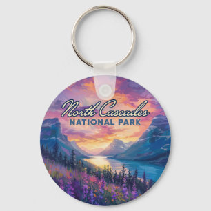 Nationaal park Washington Vintage Noord-Cascades Sleutelhanger