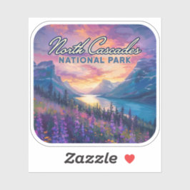 Nationaal park Washington Vintage Noord-Cascades Sticker