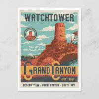 Nationaal park Watchtower Briefkaart Grand Canyon