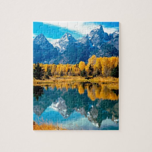 Nationaal park Water Autumn Grand Teton Legpuzzel (Verticaal)