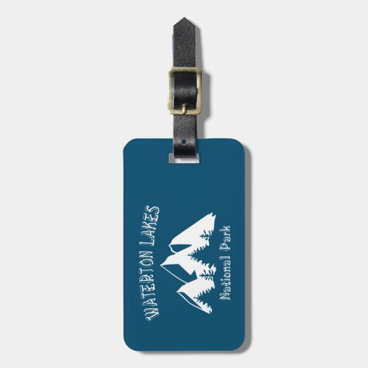 Nationaal park Waterton Lakes Bagagelabel (Voorkant verticaal)