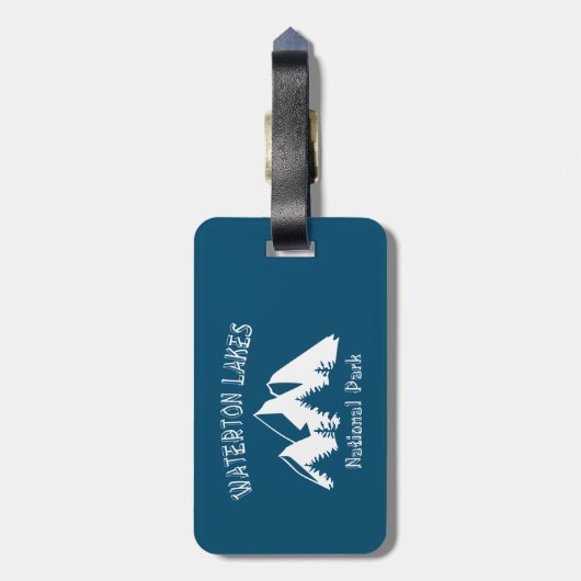Nationaal park Waterton Lakes Bagagelabel (Achterkant verticaal)