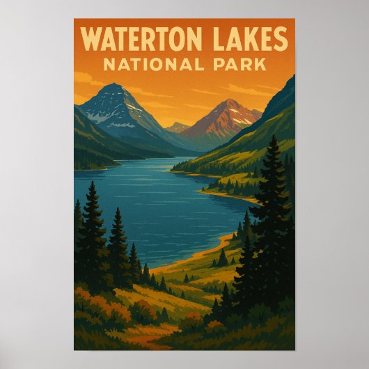 Nationaal park Waterton Lakes Poster (Voorkant)