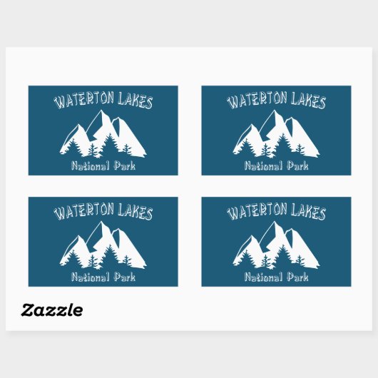 Nationaal park Waterton Lakes Rechthoekige Sticker (Vel)