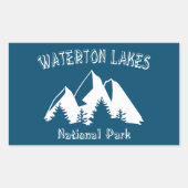 Nationaal park Waterton Lakes Rechthoekige Sticker (Voorkant)