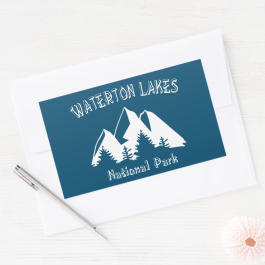 Nationaal park Waterton Lakes Rechthoekige Sticker (Envelop)