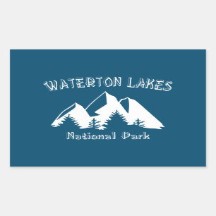 Nationaal park Waterton Lakes Rechthoekige Sticker