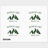 Nationaal park Waterton Lakes Rechthoekige Sticker (Vel)