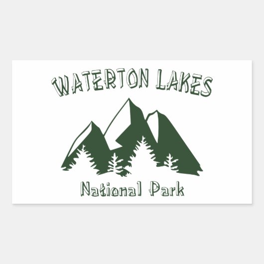 Nationaal park Waterton Lakes Rechthoekige Sticker (Voorkant)