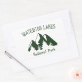 Nationaal park Waterton Lakes Rechthoekige Sticker (Envelop)