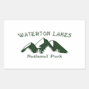 Nationaal park Waterton Lakes Rechthoekige Sticker
