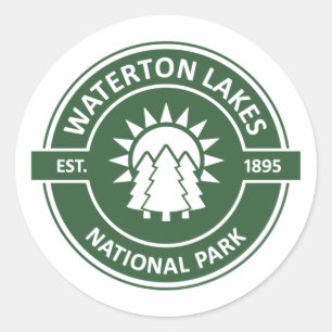 Nationaal park Waterton Lakes Ronde Sticker