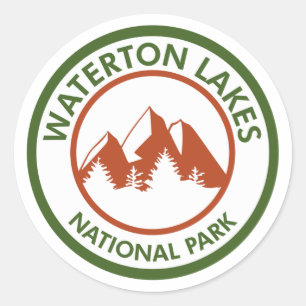 Nationaal park Waterton Lakes Ronde Sticker