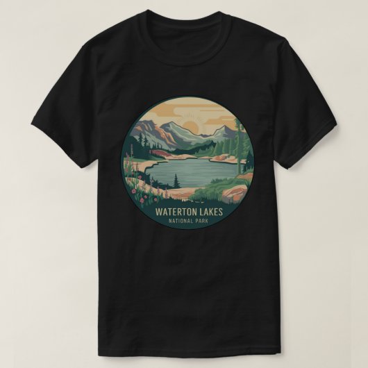 Nationaal park Waterton Lakes T-shirt (Design voorkant)