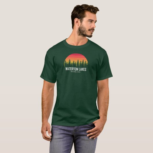 Nationaal park Waterton Lakes T-shirt (Voorkant volledig)