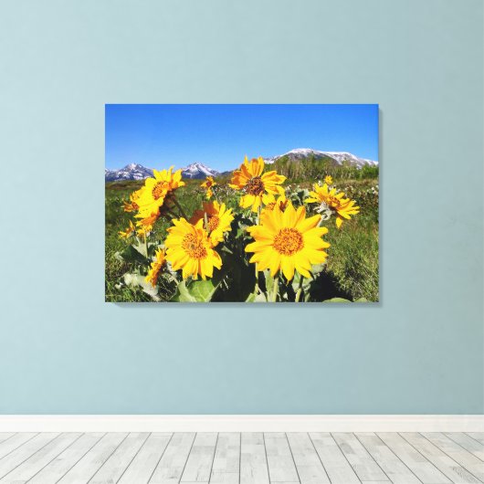Nationaal park Waterton Lakes Wildbloemen Canvas Afdruk (Insitu (Houten vloer))
