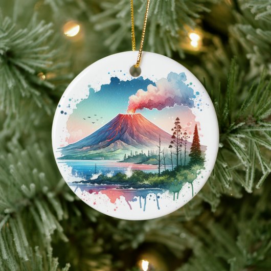 Nationaal park waterverf Hawaii Volcanoes Keramisch Ornament (Boom)