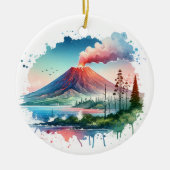 Nationaal park waterverf Hawaii Volcanoes Keramisch Ornament (Voorkant)