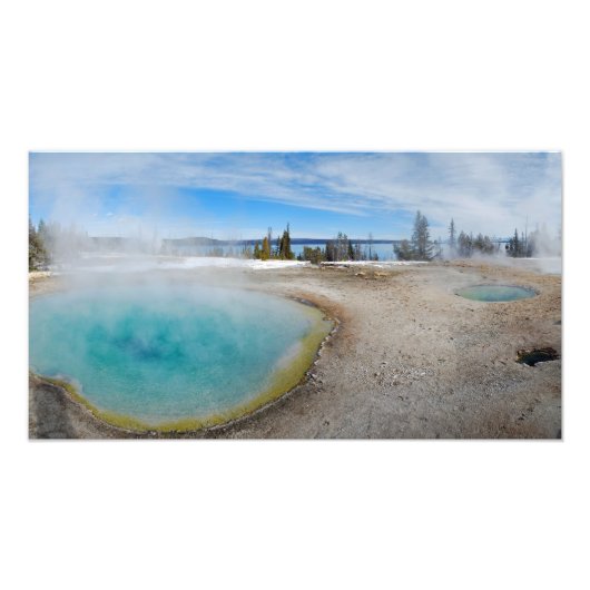 Nationaal park West Thumb Caldera Yellowstone Foto Afdruk (Voorkant)