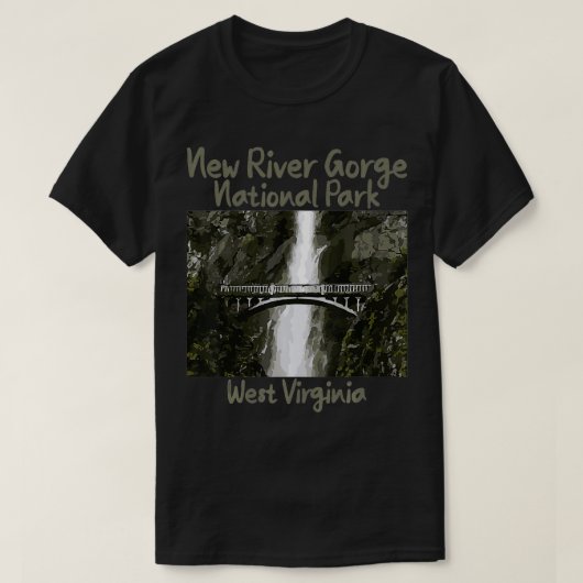 Nationaal Park West Virginia T-shirt New River Gor (Design voorkant)