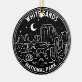 Nationaal park White Sands New Mexico Monoline Keramisch Ornament (Links)