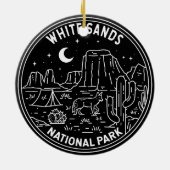 Nationaal park White Sands New Mexico Monoline Keramisch Ornament (Achterkant)