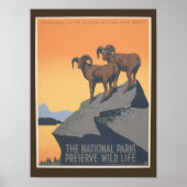 Nationaal park - Wilde natuurreservaten - Vintage Poster (Voorkant)