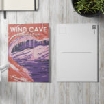 Nationaal park Wind Cave South Dakota  Briefkaart<br><div class="desc">Het vectorkunstwerk van de Windgrot. De grot wordt erkend als het dichtste grotsysteem ter wereld.</div>