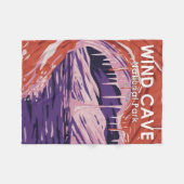 Nationaal park Wind Cave South Dakota  Fleece Deken (Voorkant (Horizontaal))