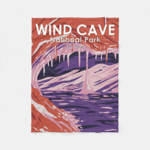 Nationaal park Wind Cave South Dakota  Fleece Deken