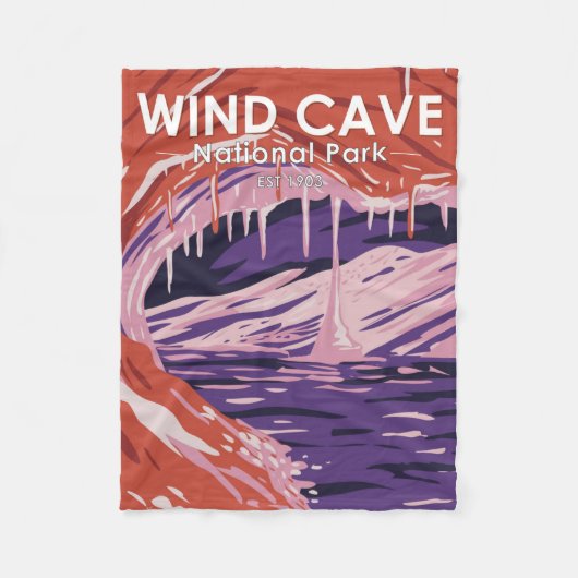 Nationaal park Wind Cave South Dakota  Fleece Deken (Voorkant)
