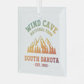 Nationaal park Wind Cave South Dakota Glas Ornament (Voorkant links)