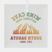 Nationaal park Wind Cave South Dakota Glas Ornament (Achterkant)
