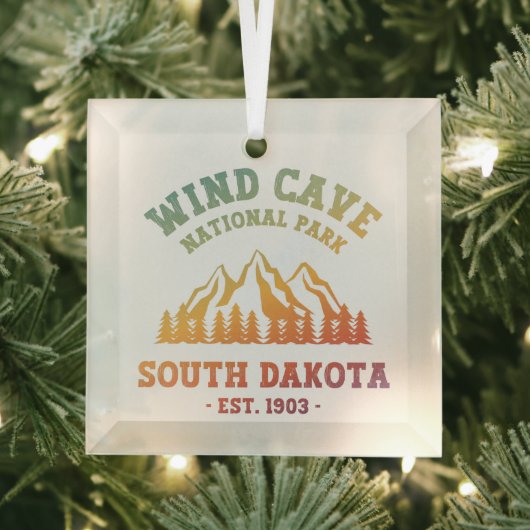 Nationaal park Wind Cave South Dakota Glas Ornament (Insitu)