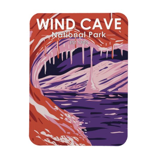 Nationaal park Wind Cave South Dakota  Magneet (Verticaal)