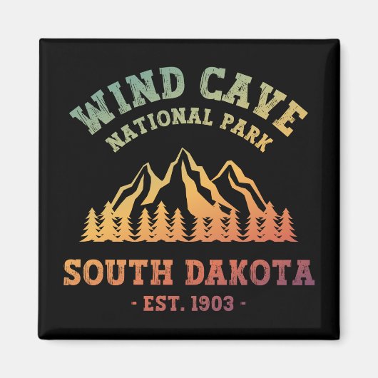 Nationaal park Wind Cave South Dakota Magneet (Voorkant)