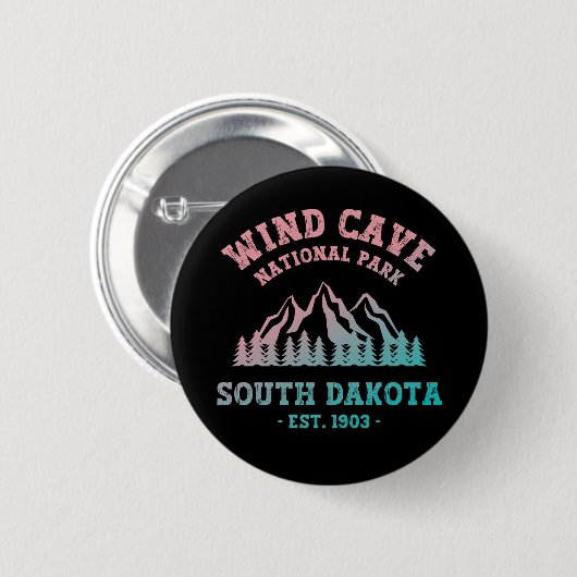 Nationaal park Wind Cave South Dakota Ronde Button 5,7 Cm (Voorkant /achterkant)