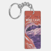 Nationaal park Wind Cave South Dakota  Sleutelhanger (Voorkant Links)