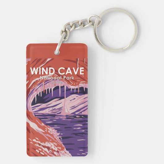 Nationaal park Wind Cave South Dakota  Sleutelhanger (achterkant)