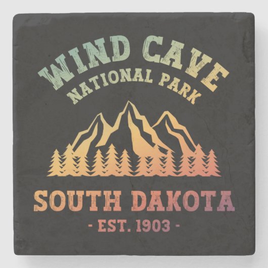 Nationaal park Wind Cave South Dakota Stenen Onderzetter (Voorkant)