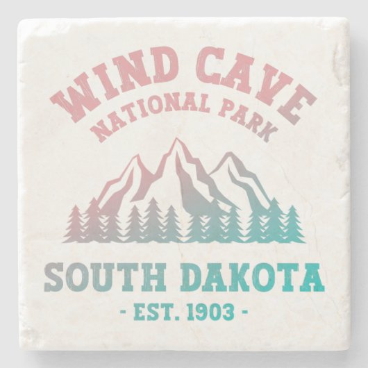 Nationaal park Wind Cave South Dakota Stenen Onderzetter (Voorkant)