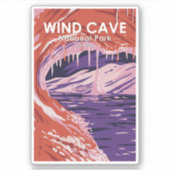 Nationaal park Wind Cave South Dakota  Sticker (Voorkant)
