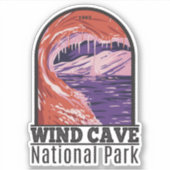 Nationaal park Wind Cave South Dakota  Sticker (Voorkant)