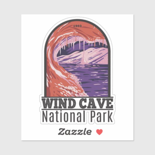 Nationaal park Wind Cave South Dakota  Sticker (Vel)