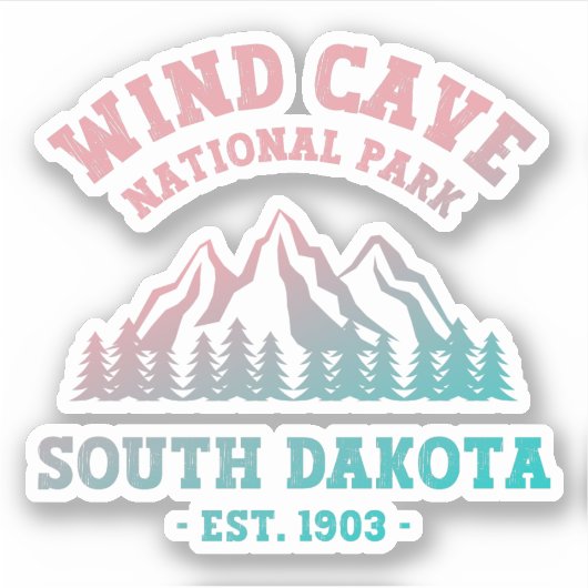 Nationaal park Wind Cave South Dakota Sticker (Voorkant)