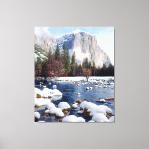 Nationaal park Winter Yosemite Canvas Afdruk