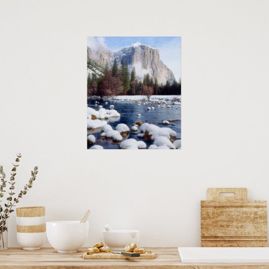 Nationaal park Winter Yosemite Poster (Keuken)