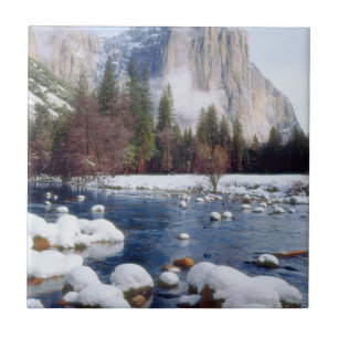 Nationaal park Winter Yosemite Tegeltje