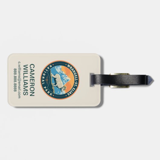 Nationaal park Wrangell-St Elias Bagagelabel (Achterkant horizontaal)